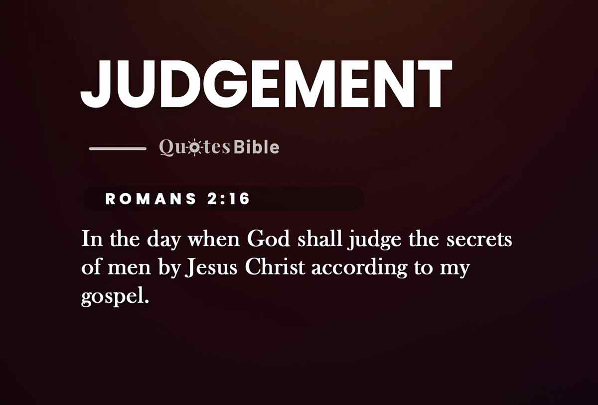 judgement bible verses quote