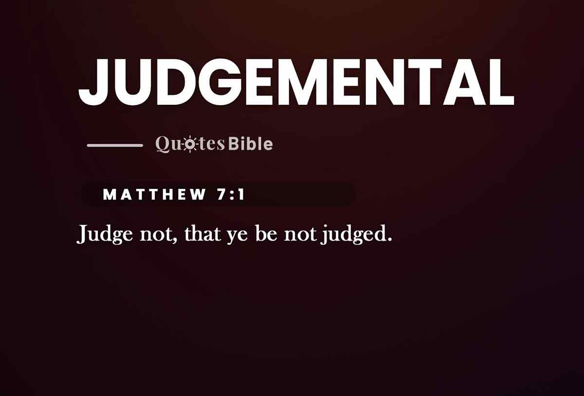 judgemental bible verses quote