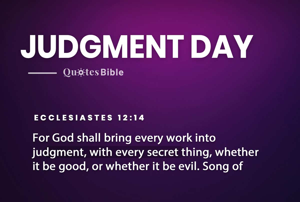 judgment day bible verses quote