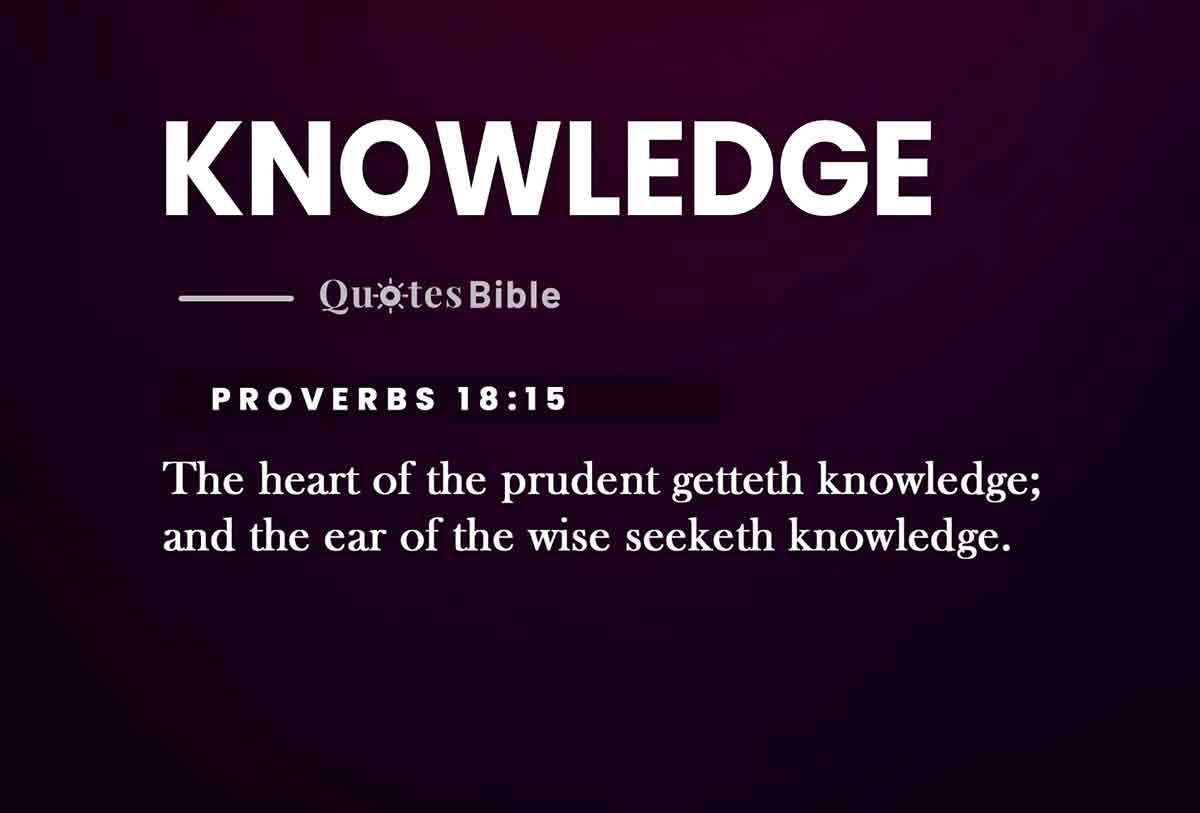 knowledge bible verses quote