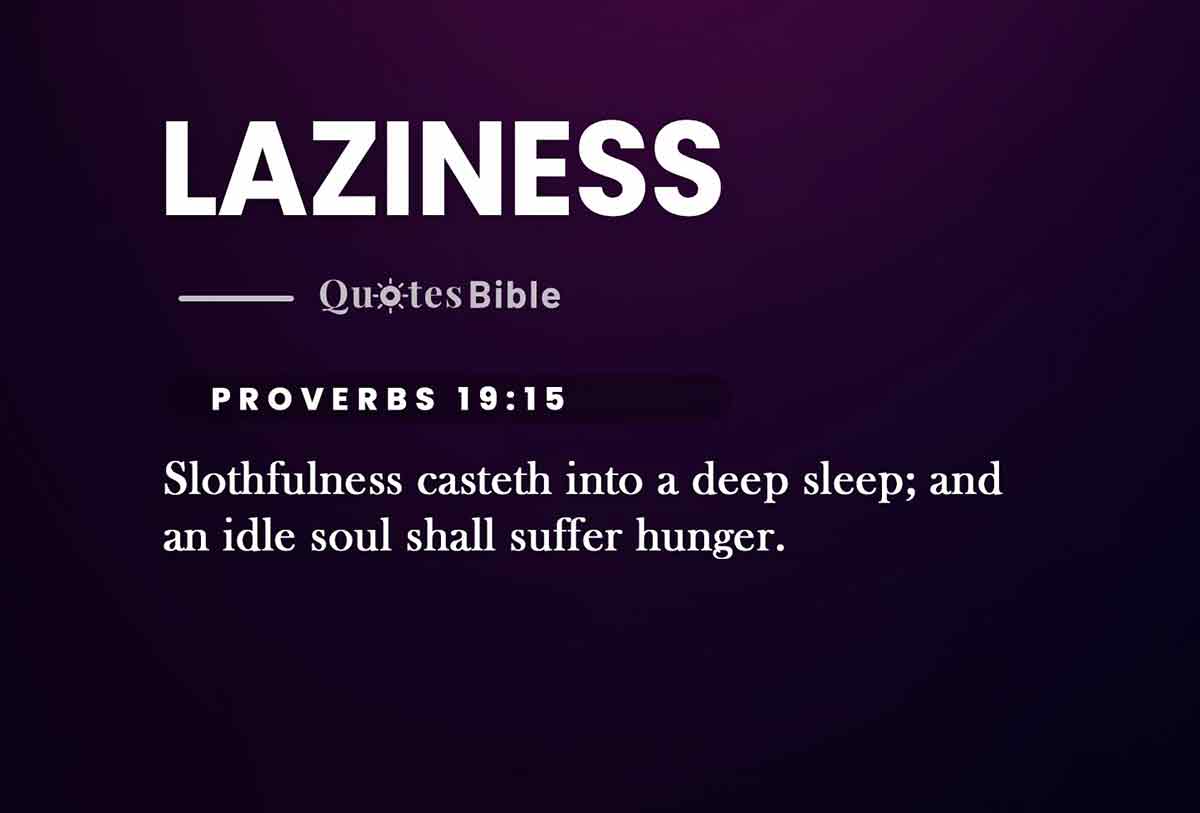 laziness bible verses quote