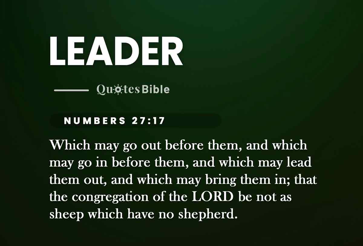 leader bible verses quote