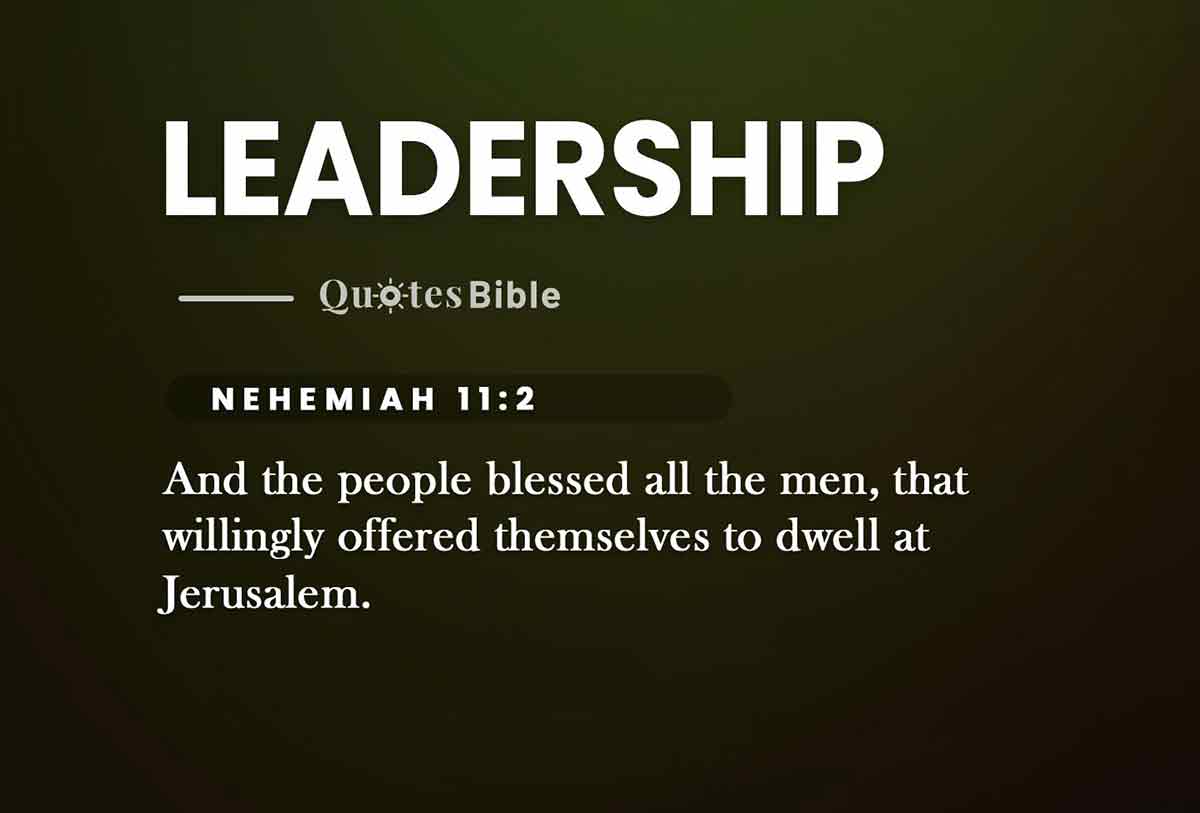 leadership bible verses quote
