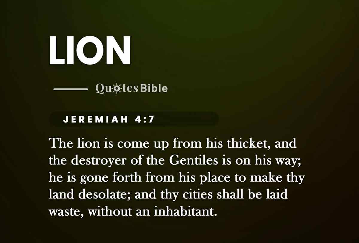 lion bible verses quote