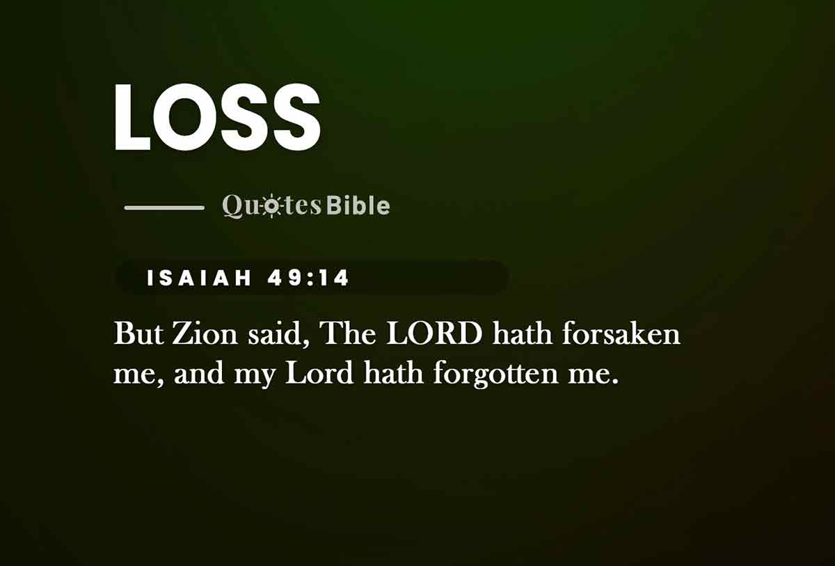 loss bible verses quote