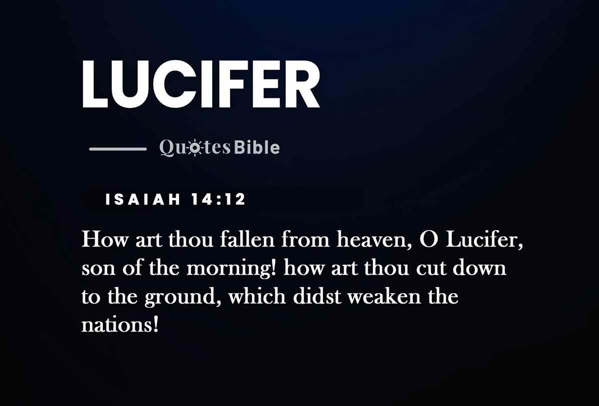 lucifer bible verses quote