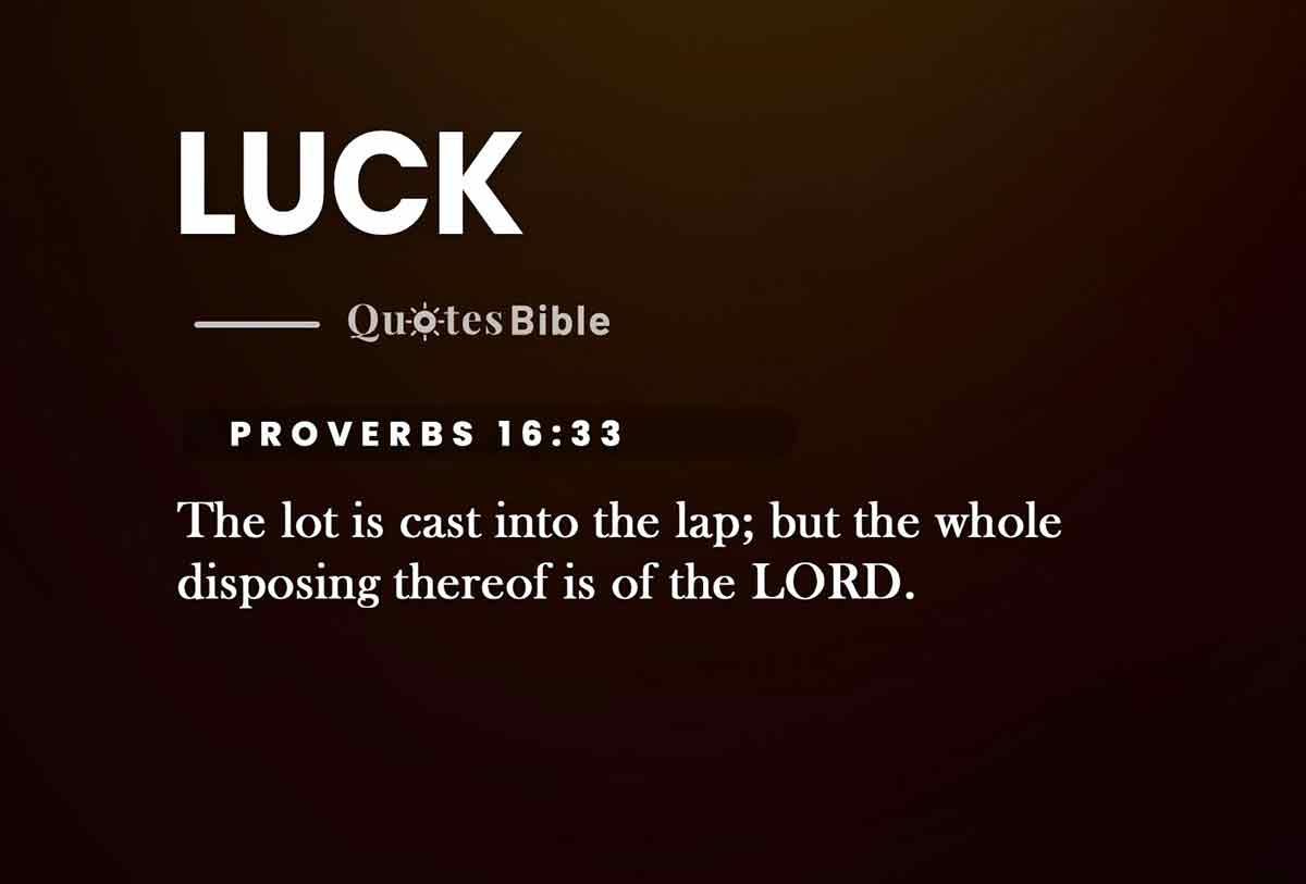 luck bible verses quote