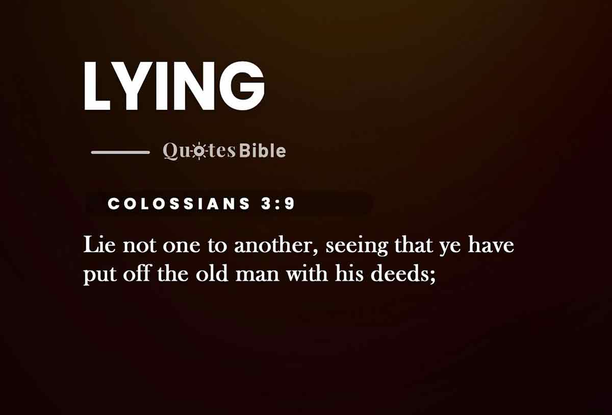 lying bible verses photo