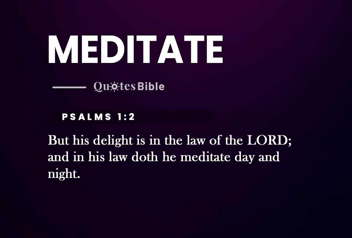 meditate bible verses photo