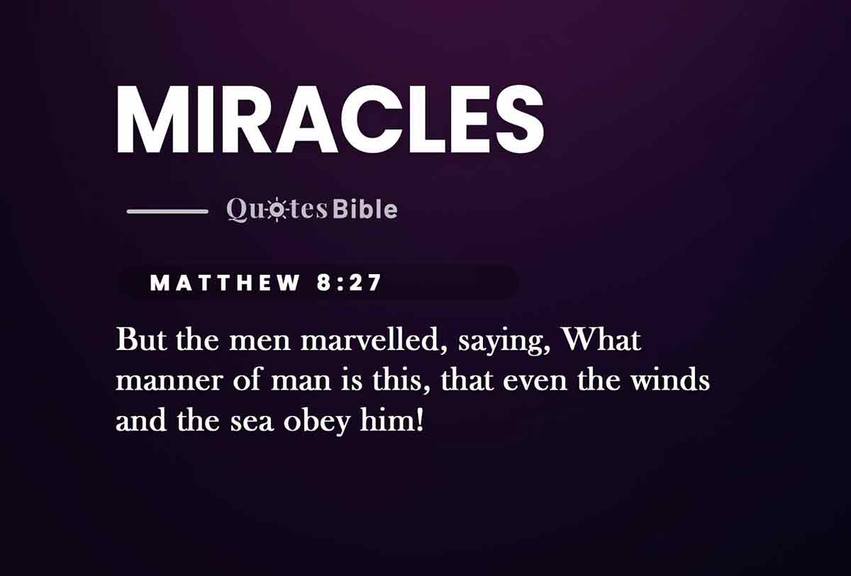 miracles bible verses quote