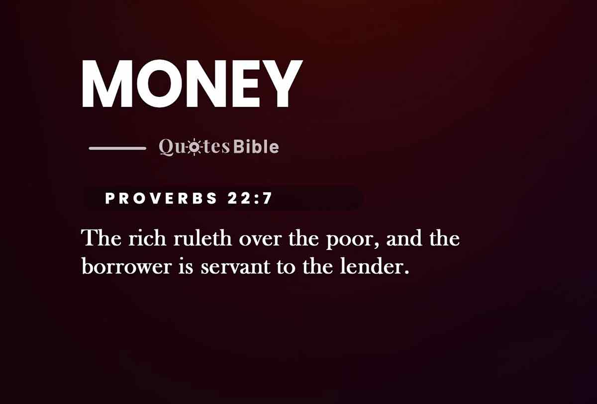 money bible verses quote