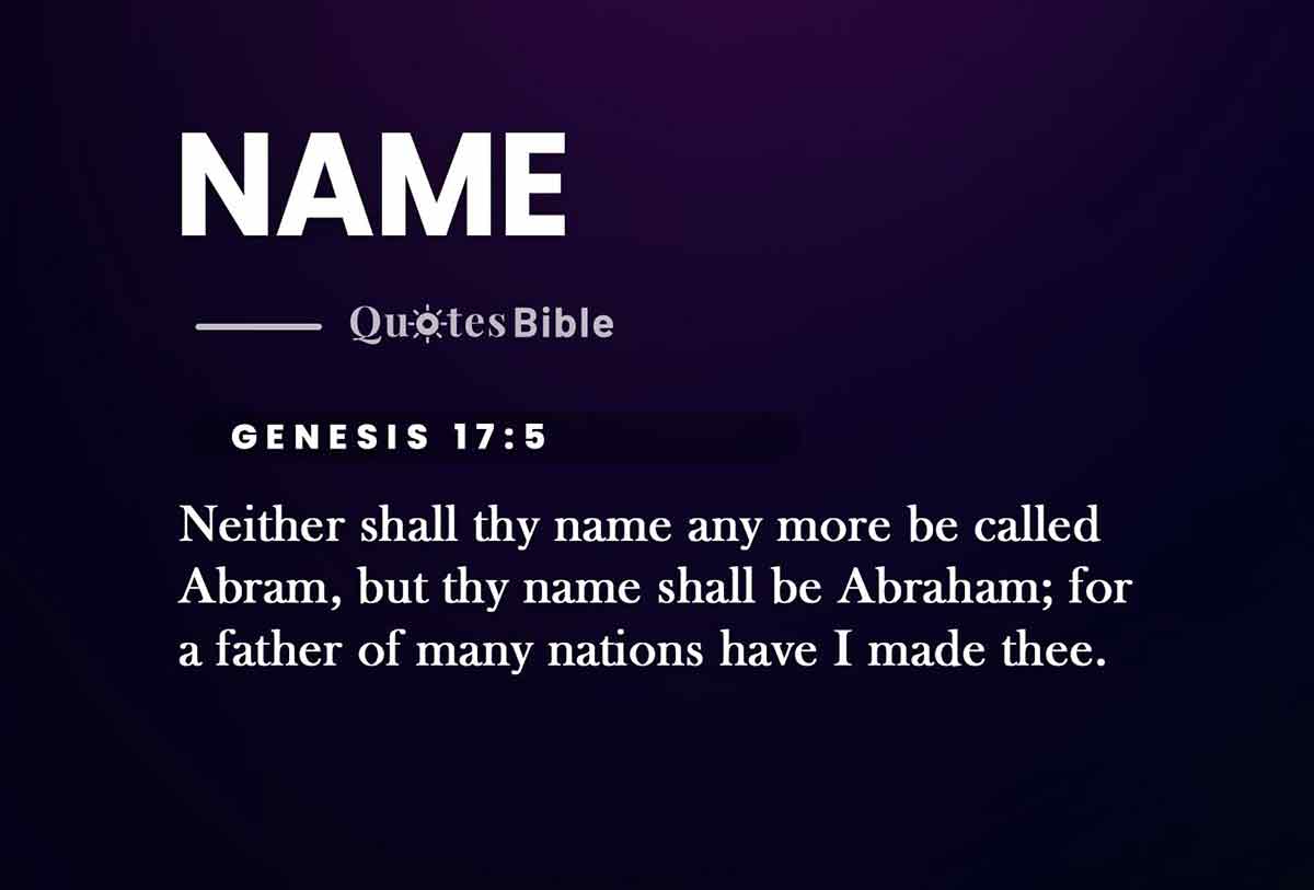 name bible verses quote