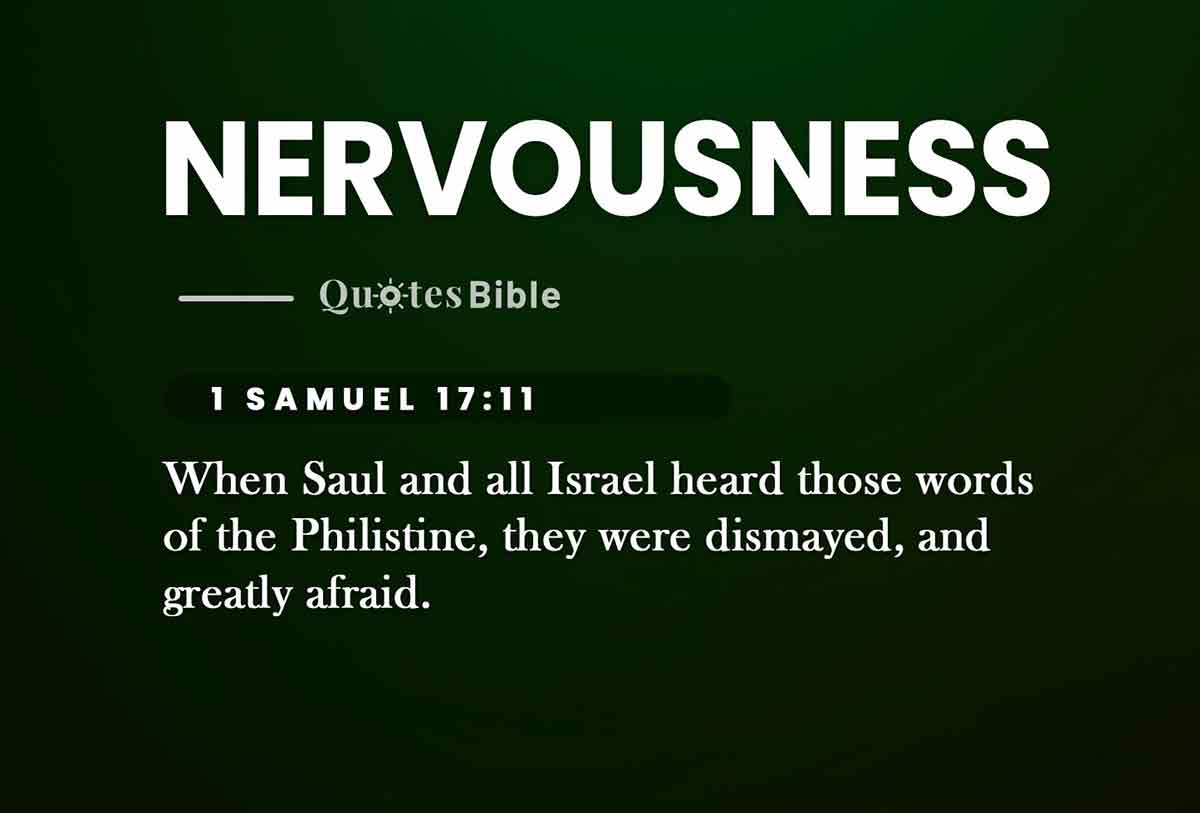 nervousness bible verses quote