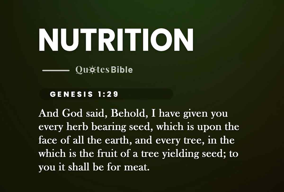 nutrition bible verses quote