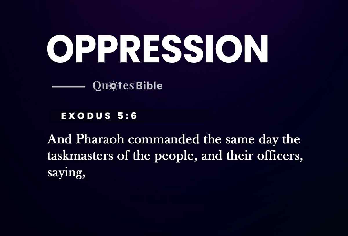 oppression bible verses quote
