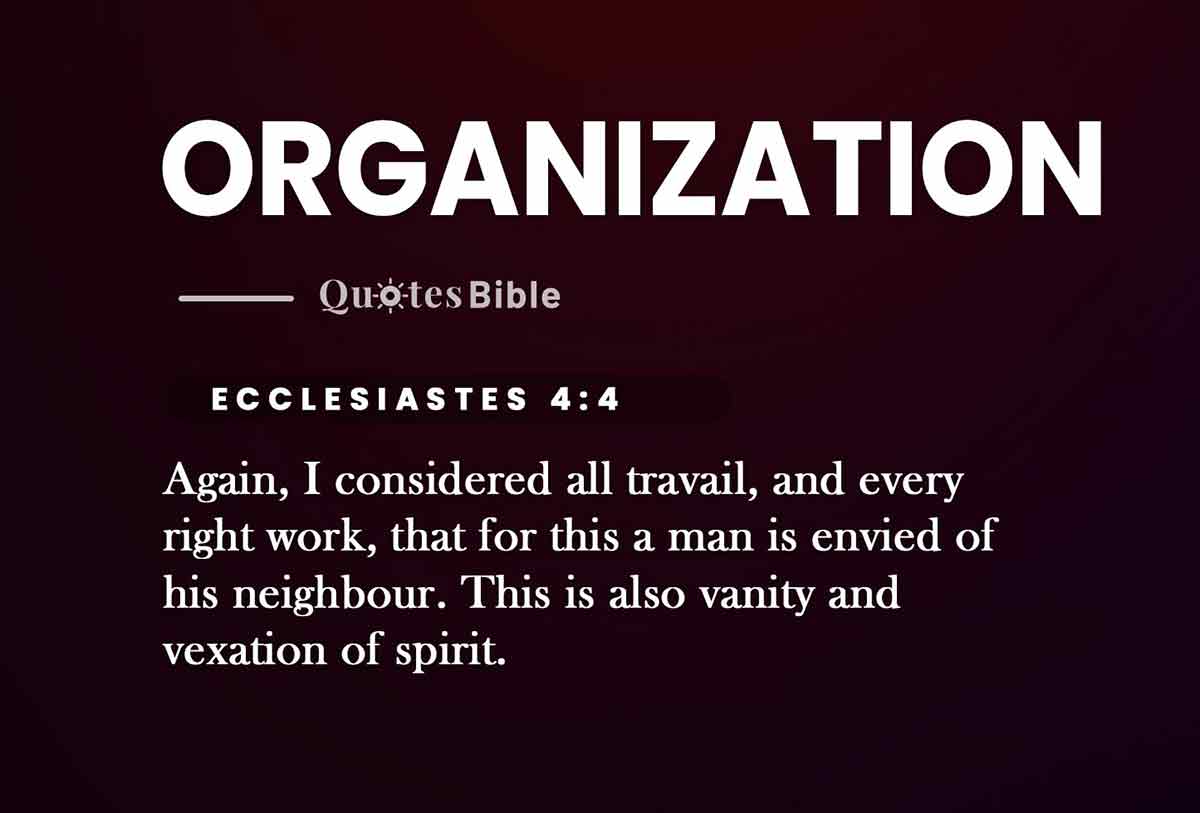 organization bible verses quote