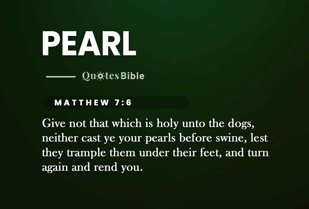 pearl bible verses quote