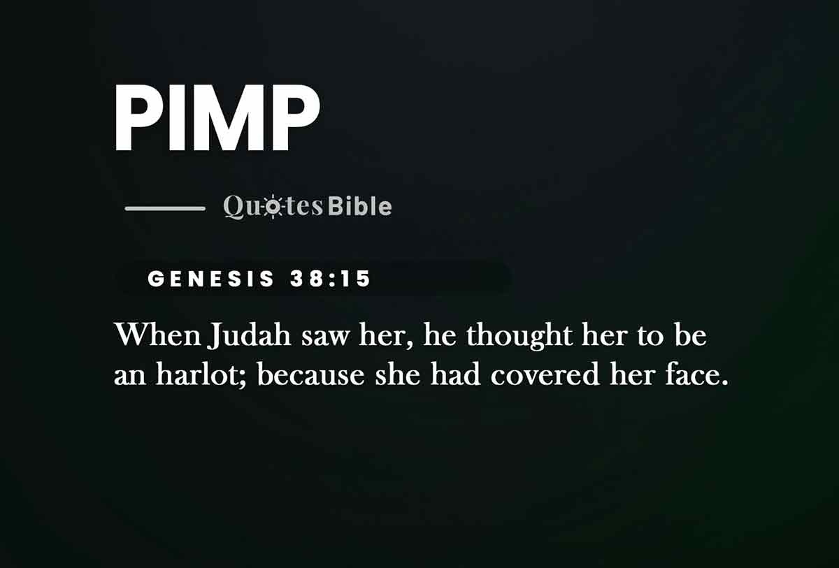 pimp bible verses quote