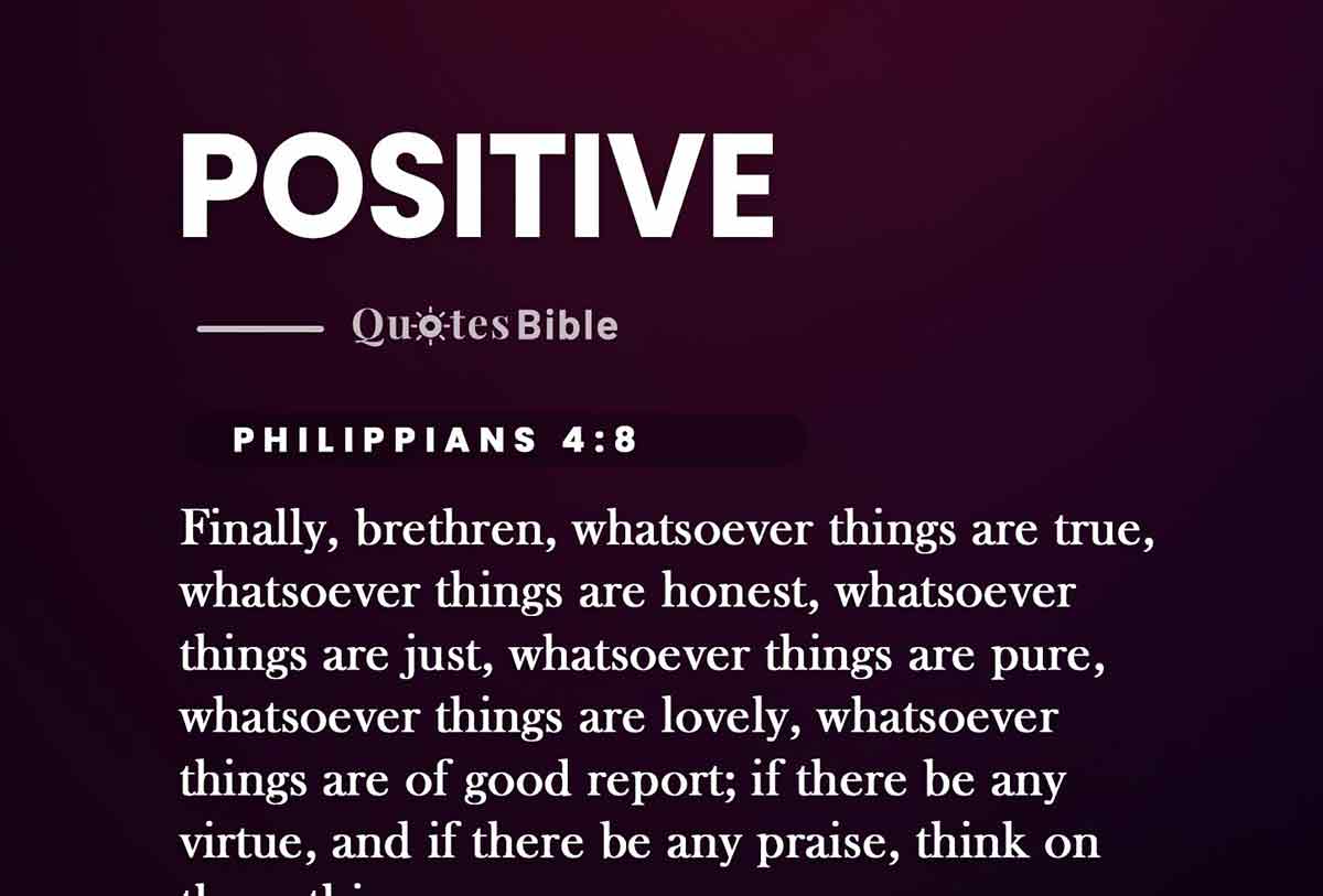 positive bible verses quote