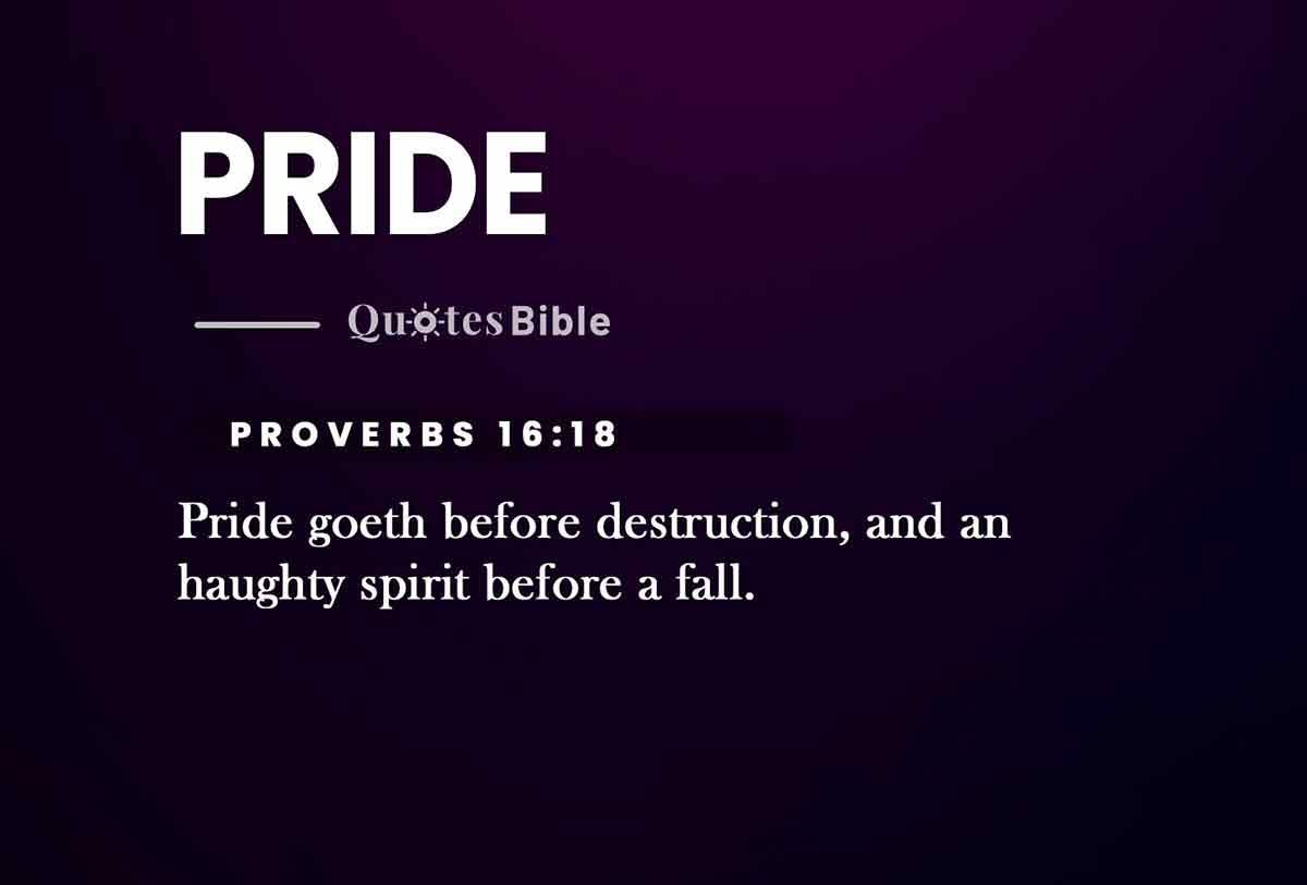pride bible verses quote