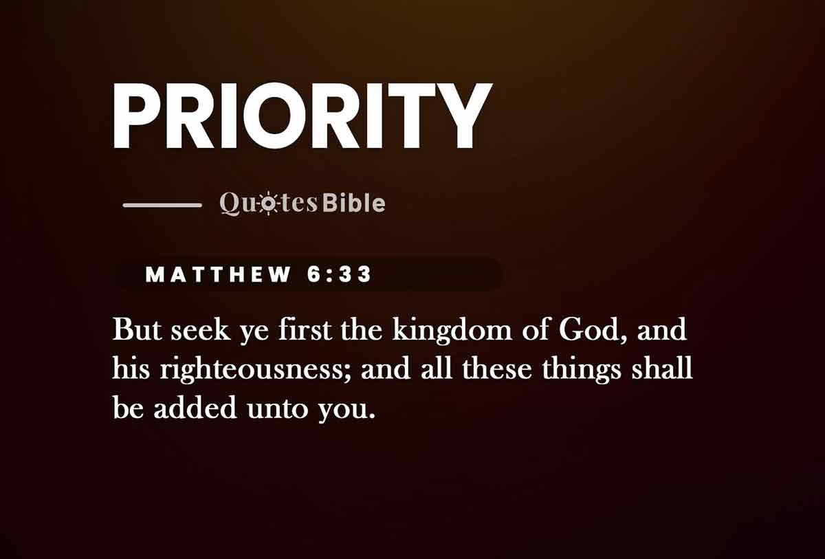 priority bible verses quote