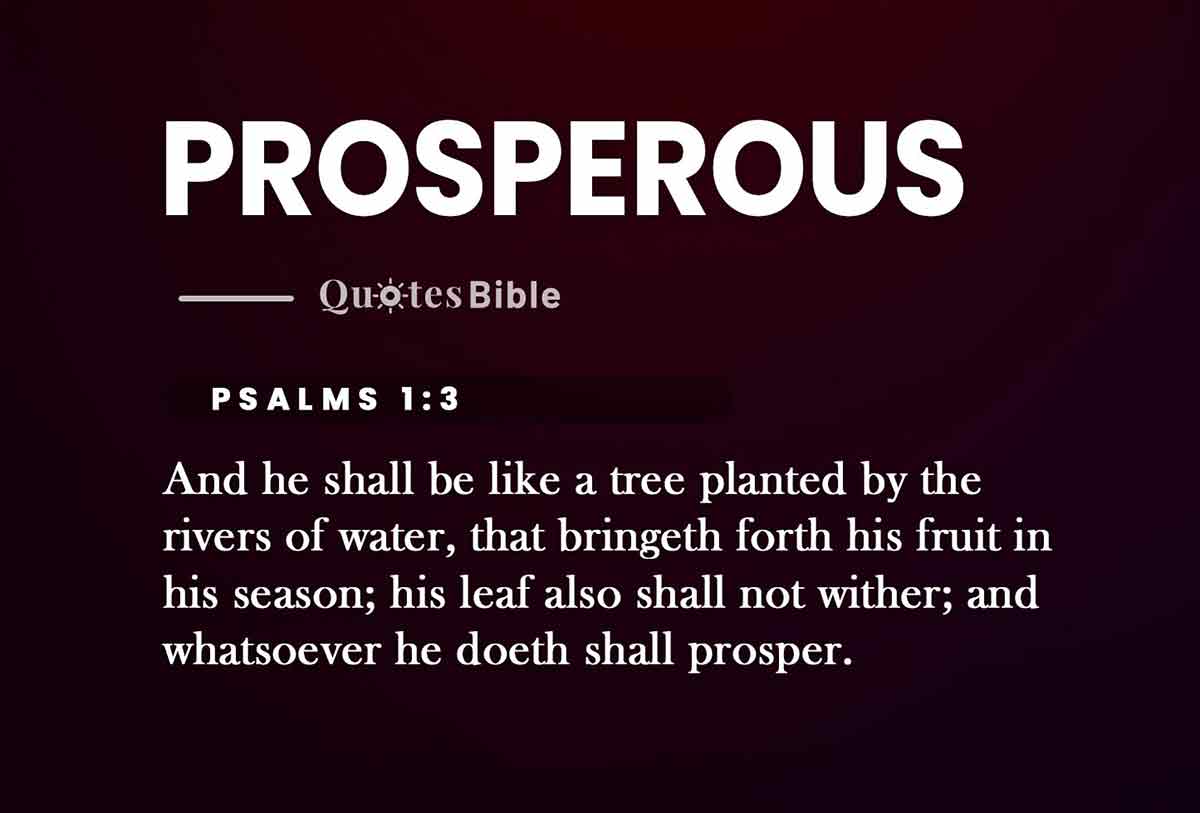 prosperous bible verses quote