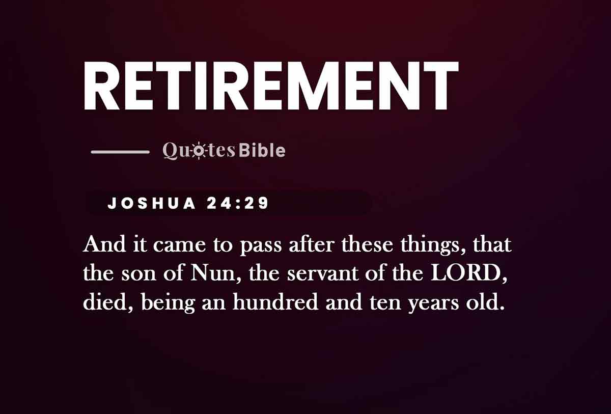 retirement bible verses quote