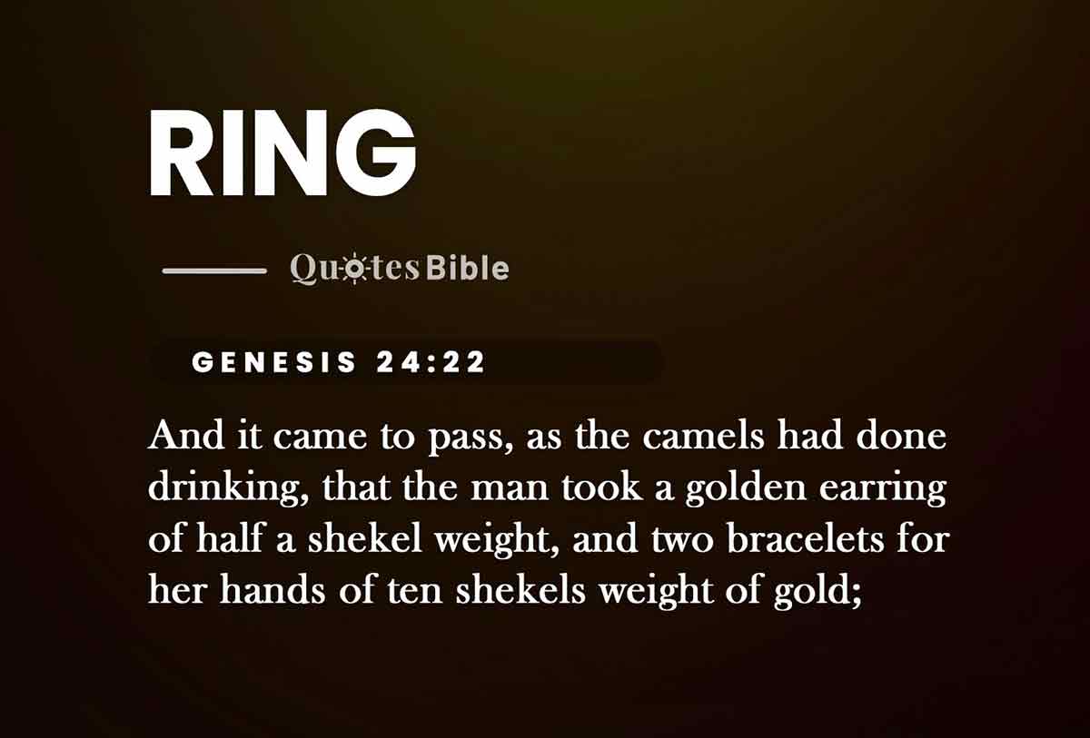 ring bible verses quote