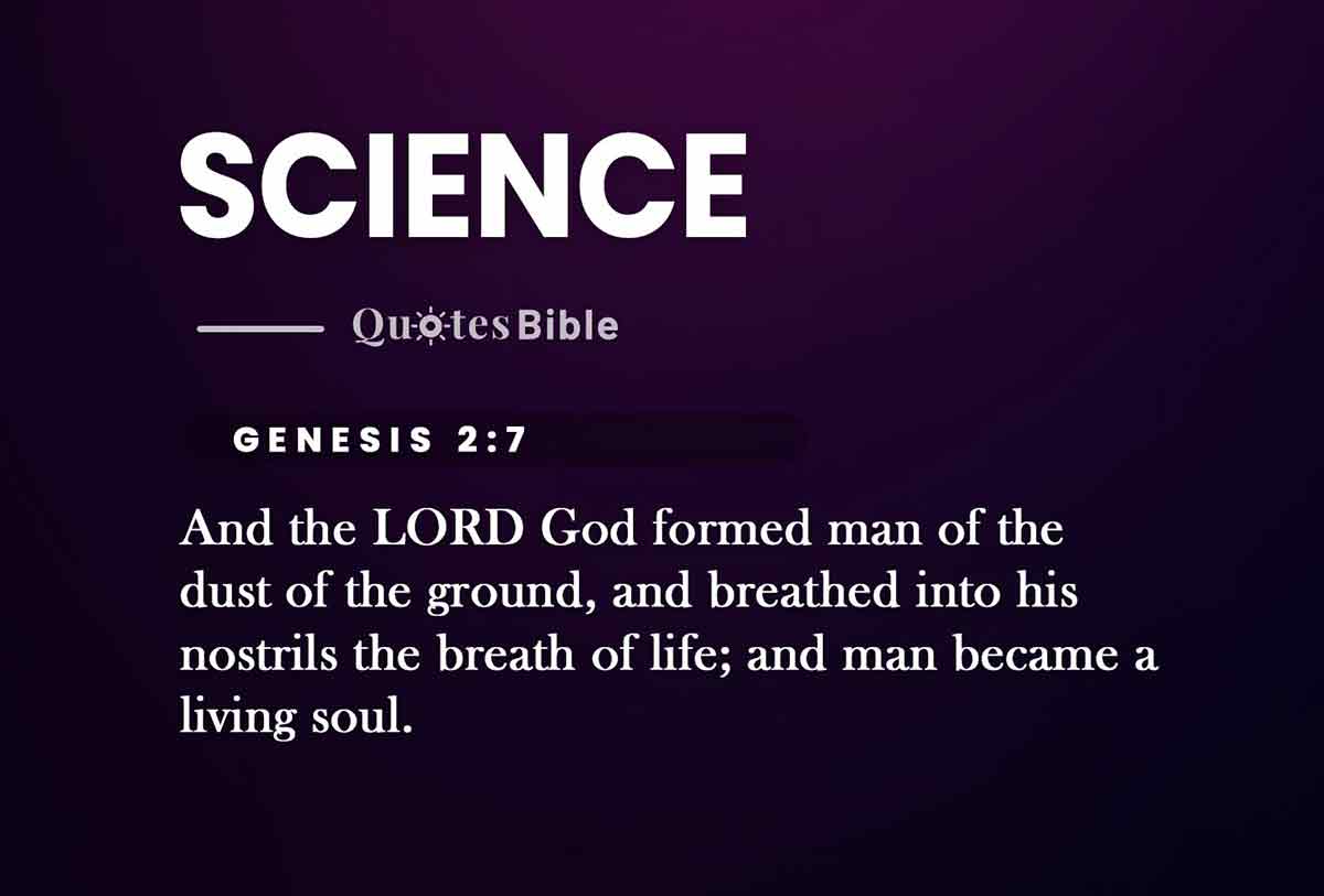 science bible verses photo