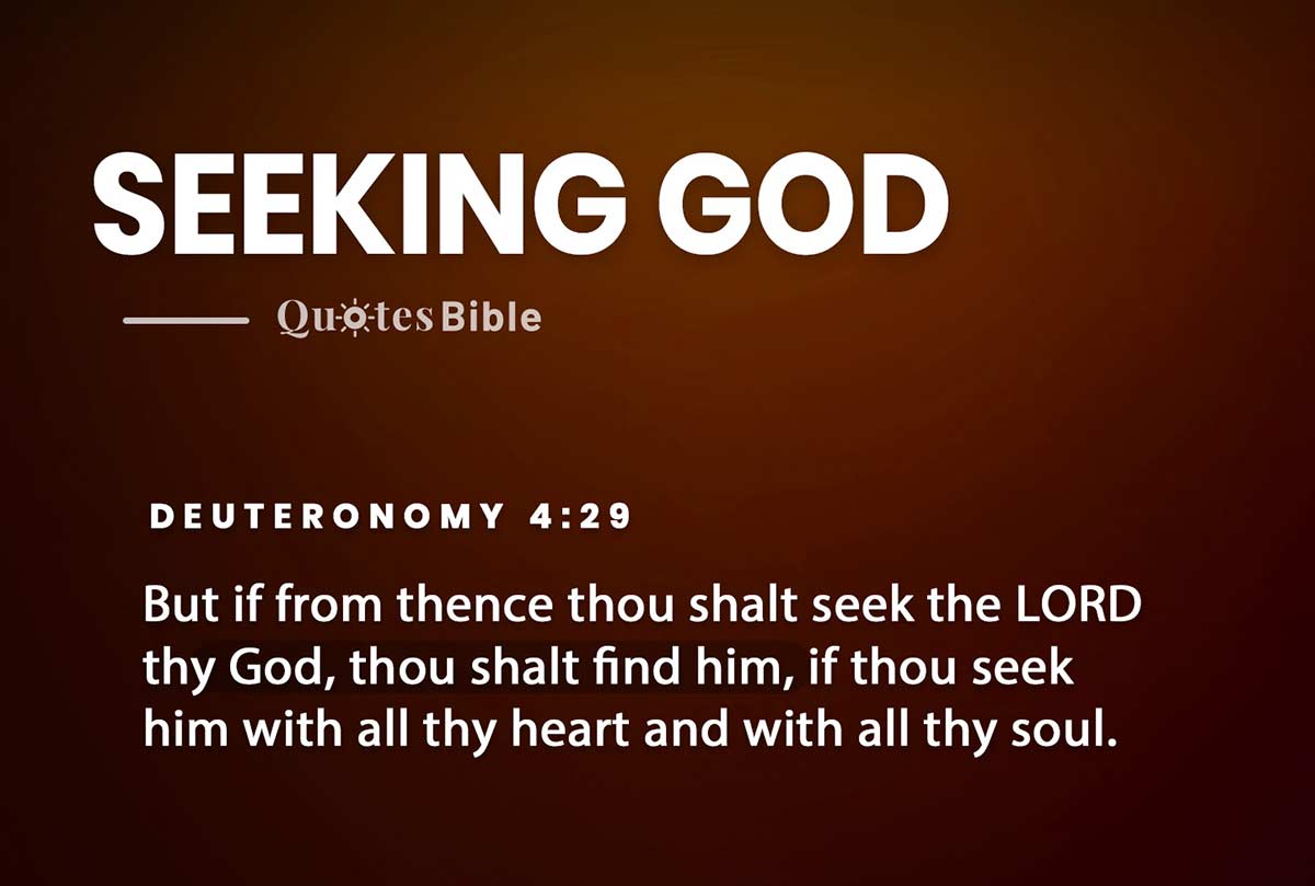 seeking god bible verses quote