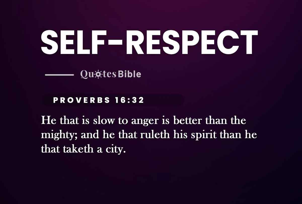self-respect bible verses quote
