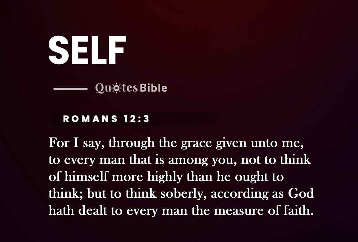 self bible verses quote