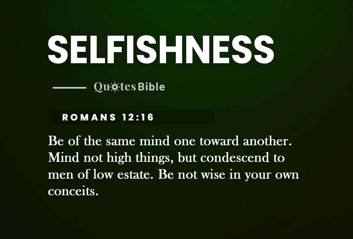 selfishness bible verses quote