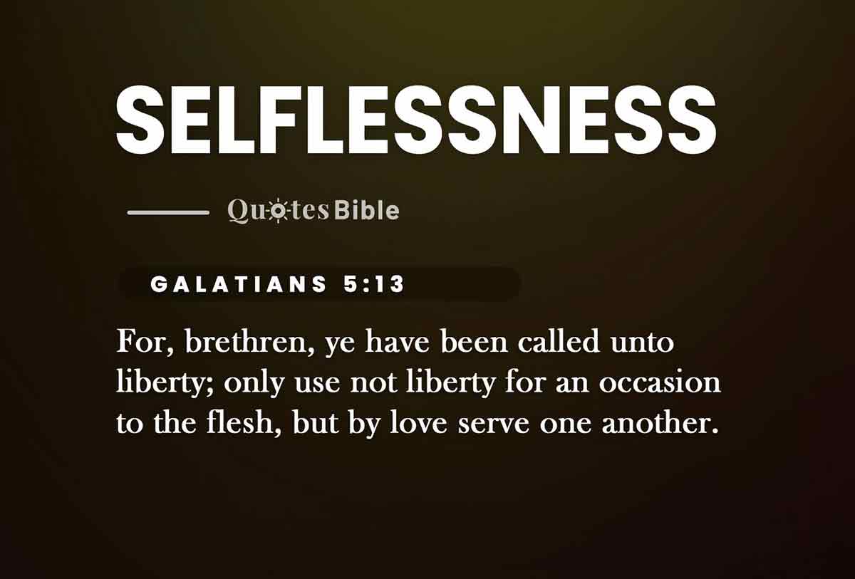 selflessness bible verses quote