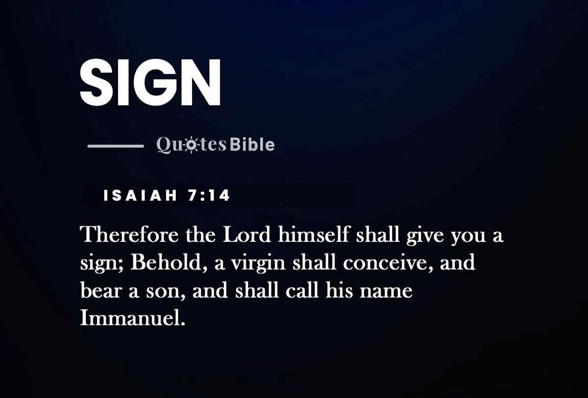 sign bible verses quote