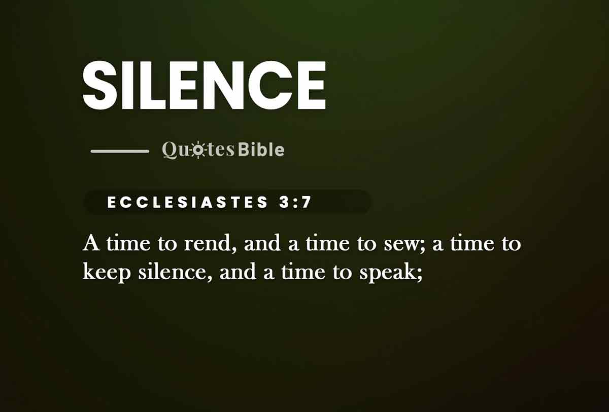 silence bible verses quote