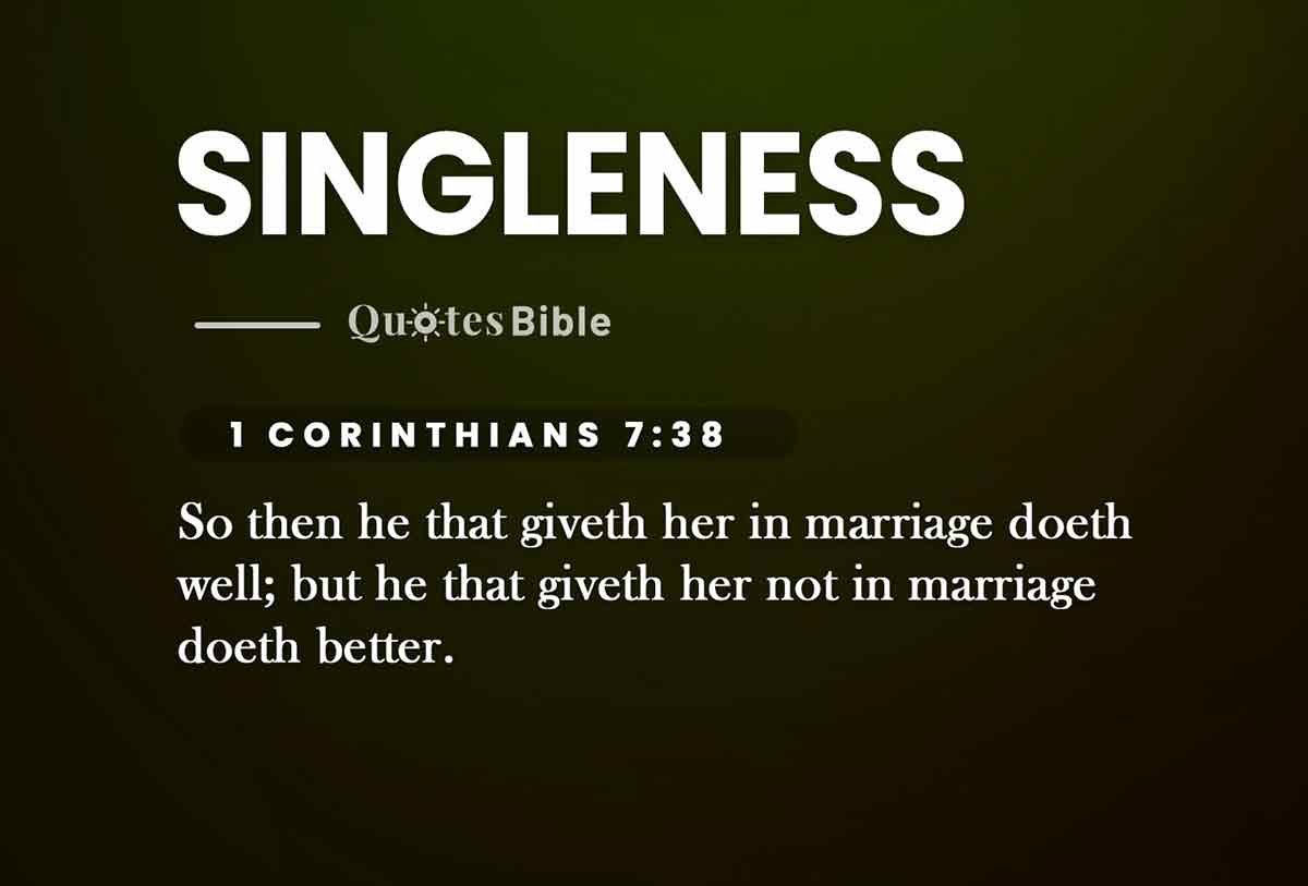 singleness bible verses quote