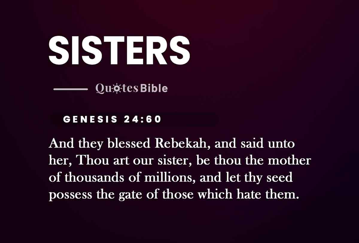 sisters bible verses quote