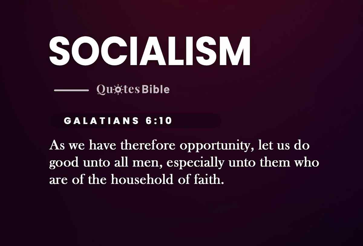 socialism bible verses quote