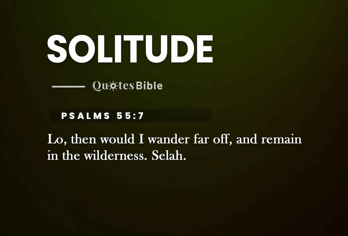 solitude bible verses quote