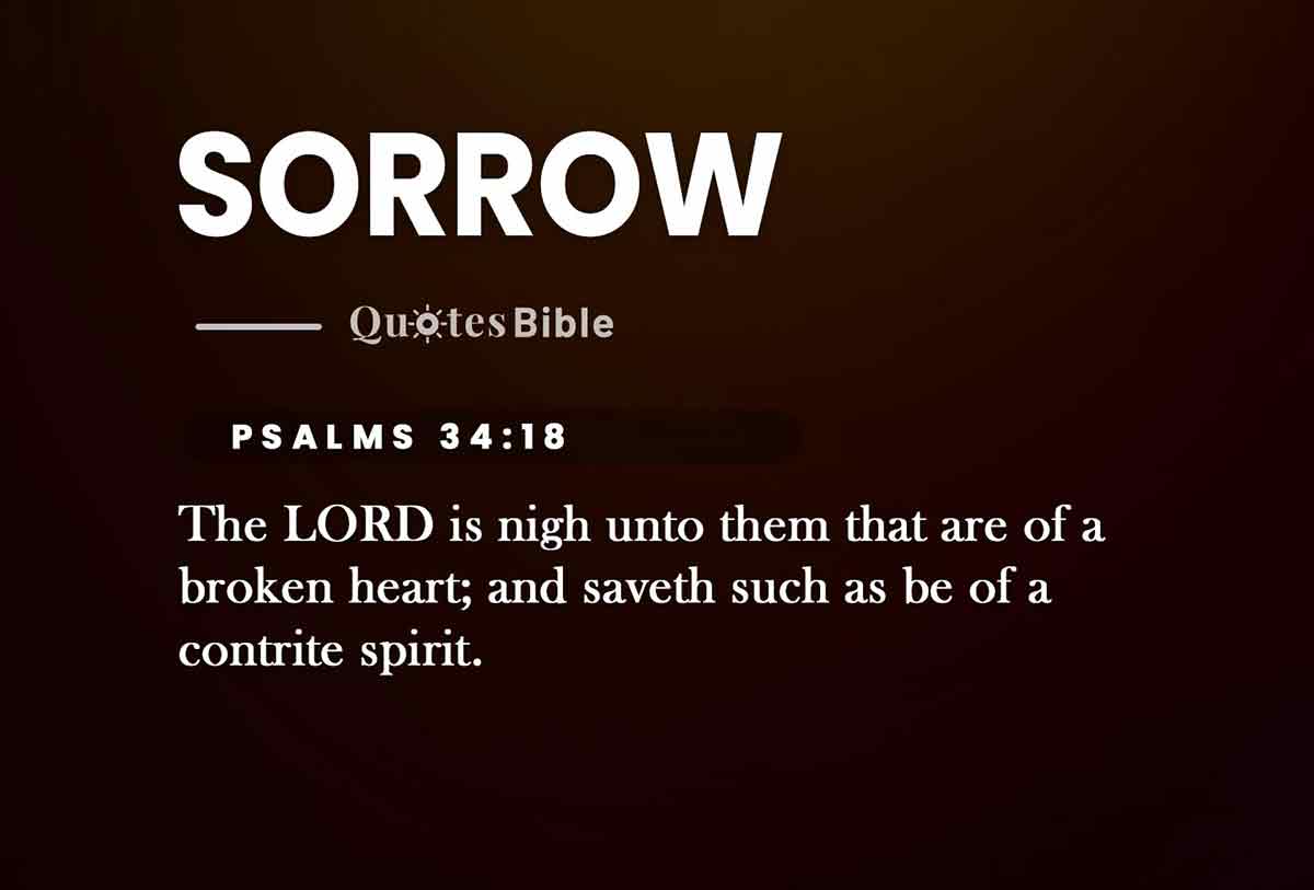 sorrow bible verses quote
