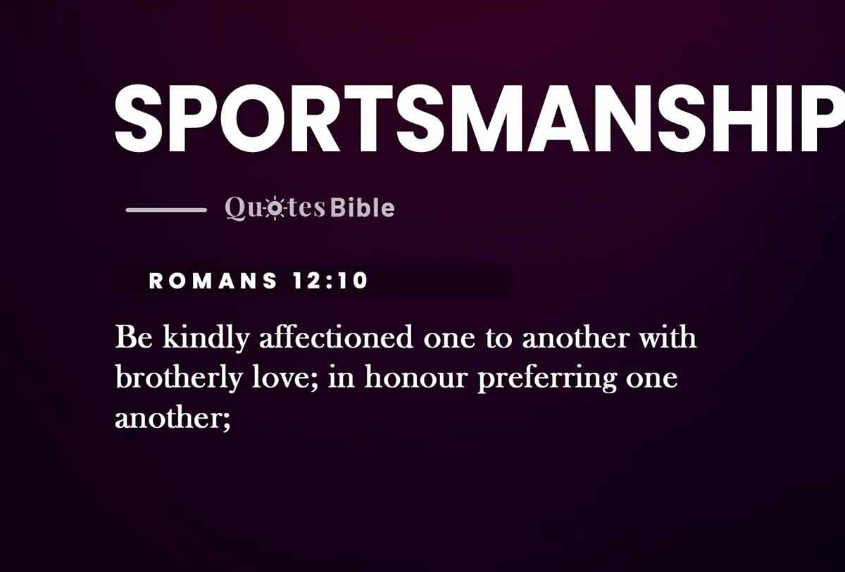 sportsmanship bible verses quote