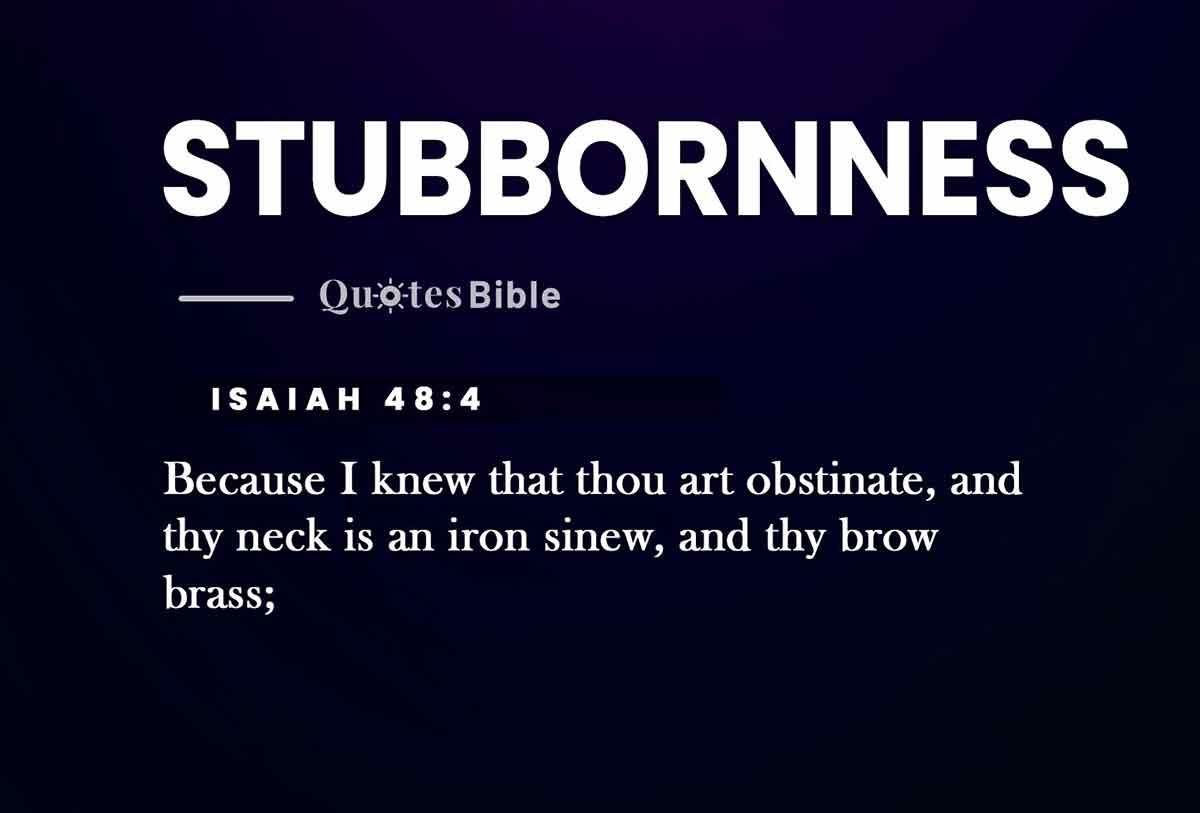 stubbornness bible verses quote