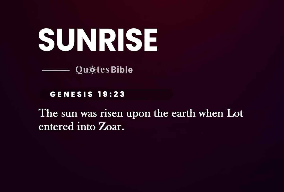 sunrise bible verses quote