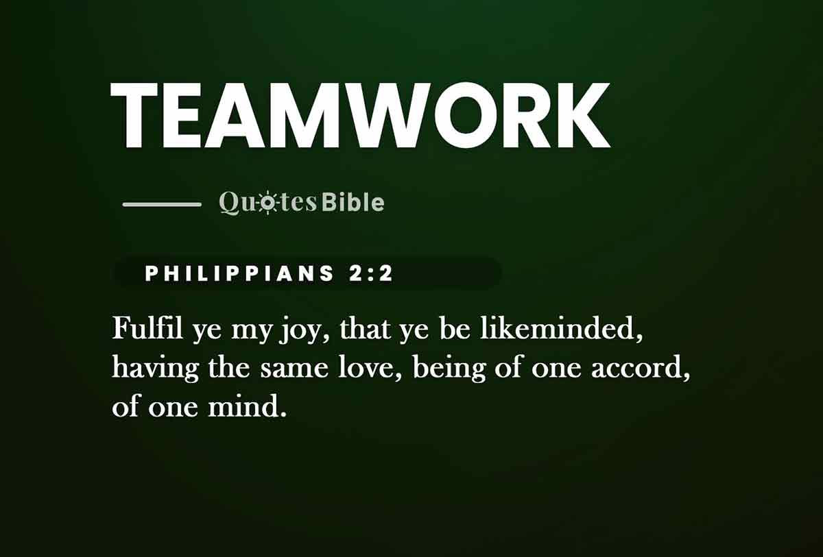 teamwork bible verses quote