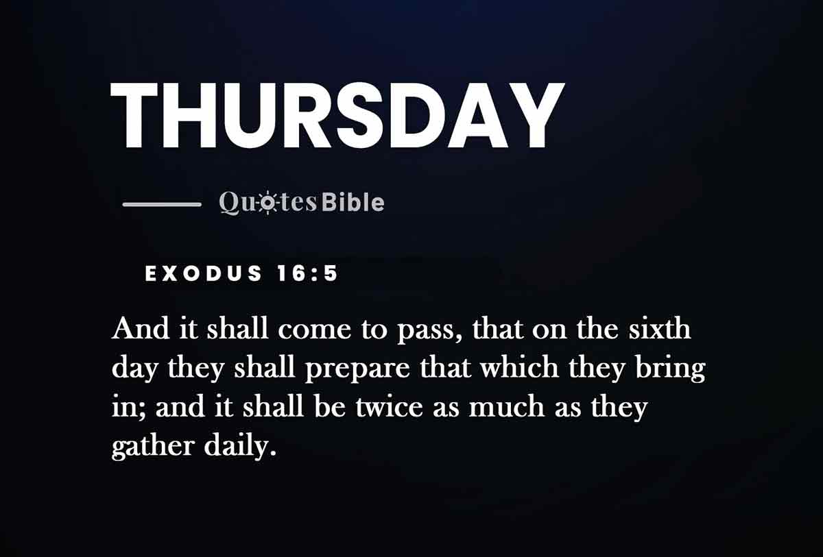 thursday bible verses quote