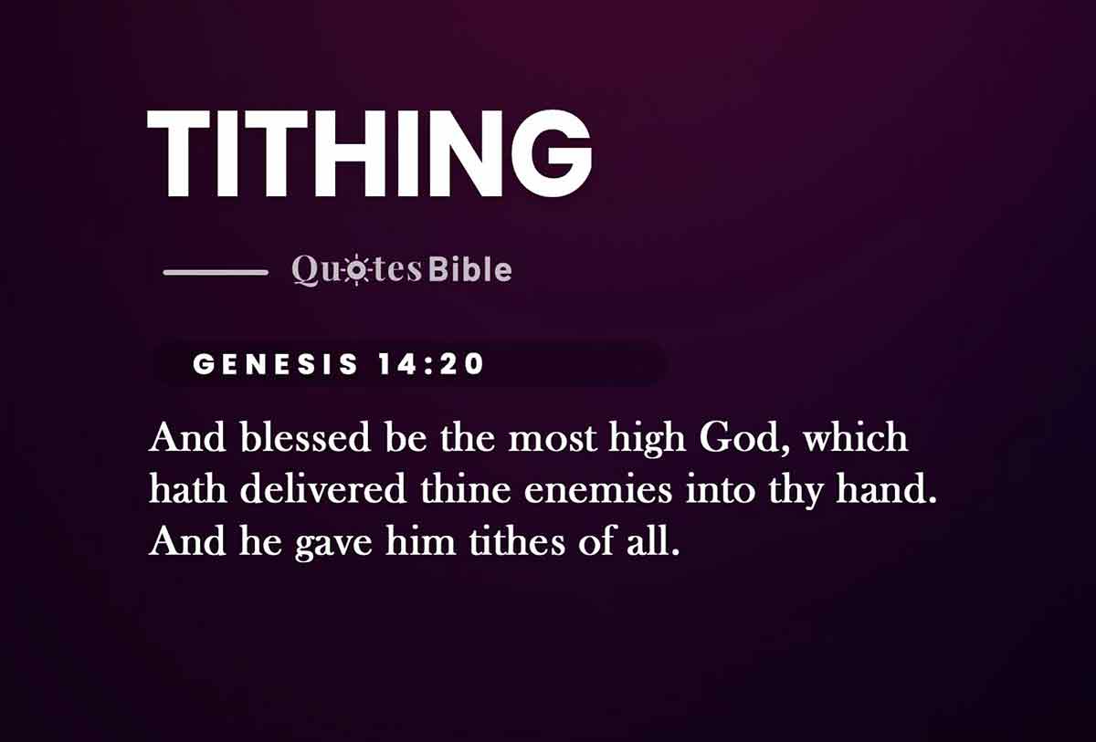 tithing bible verses quote