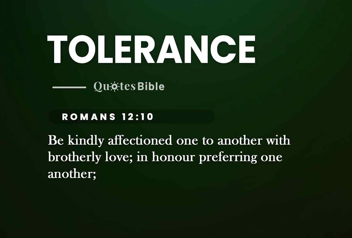 tolerance bible verses quote