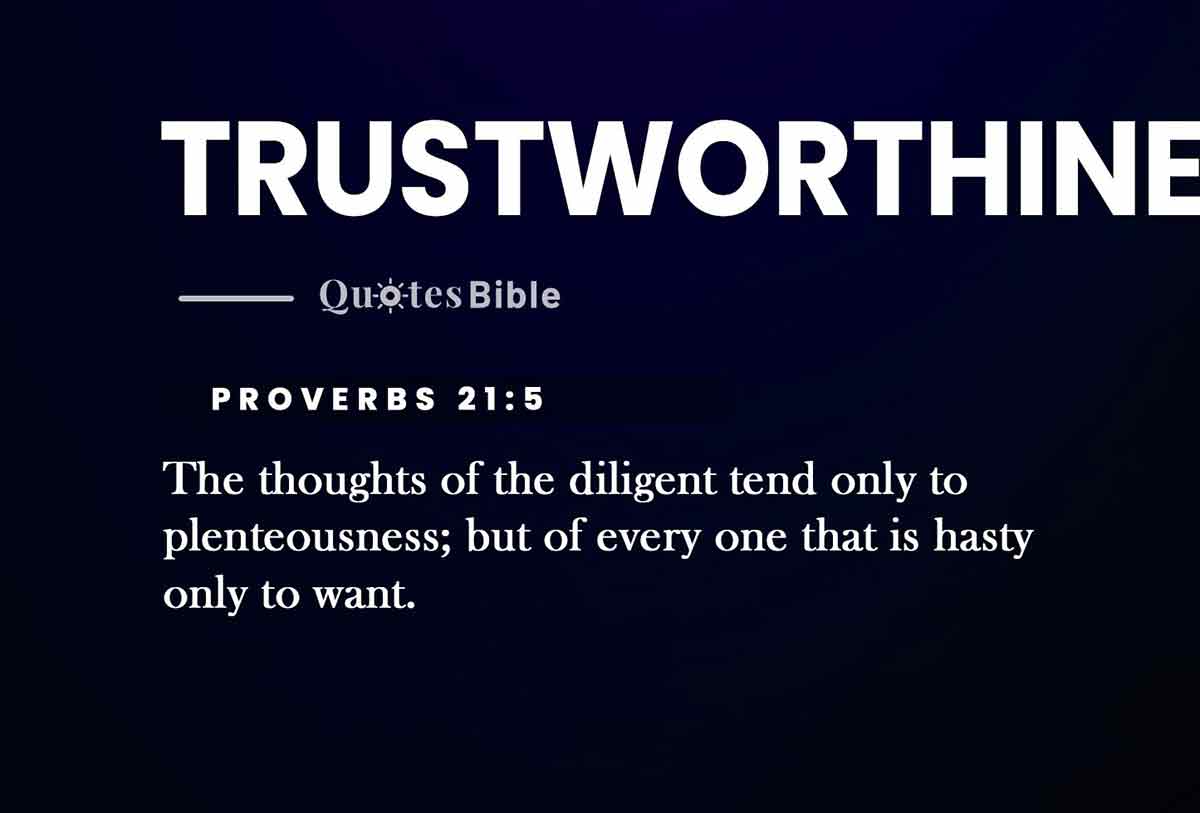 trustworthiness bible verses quote