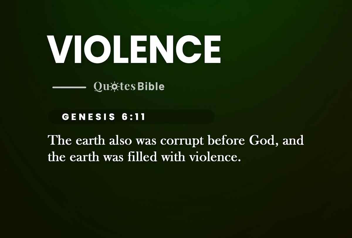 violence bible verses quote